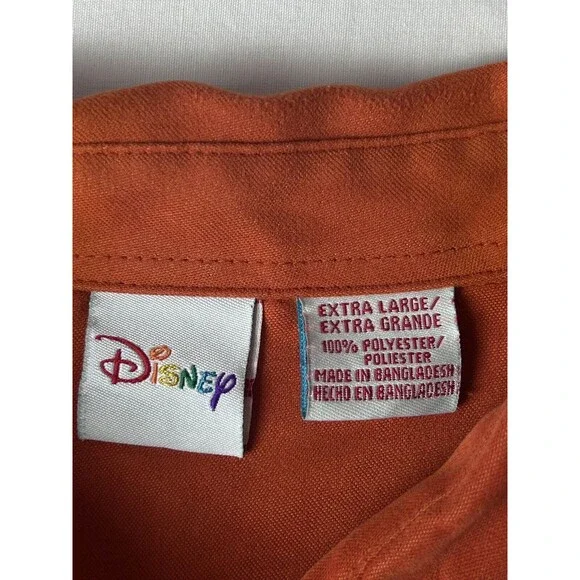 Disney Unisex XL Long Sleeve Button Up Mickey Mouse Soft Just Chillin Shirt - Picture 9 of 10